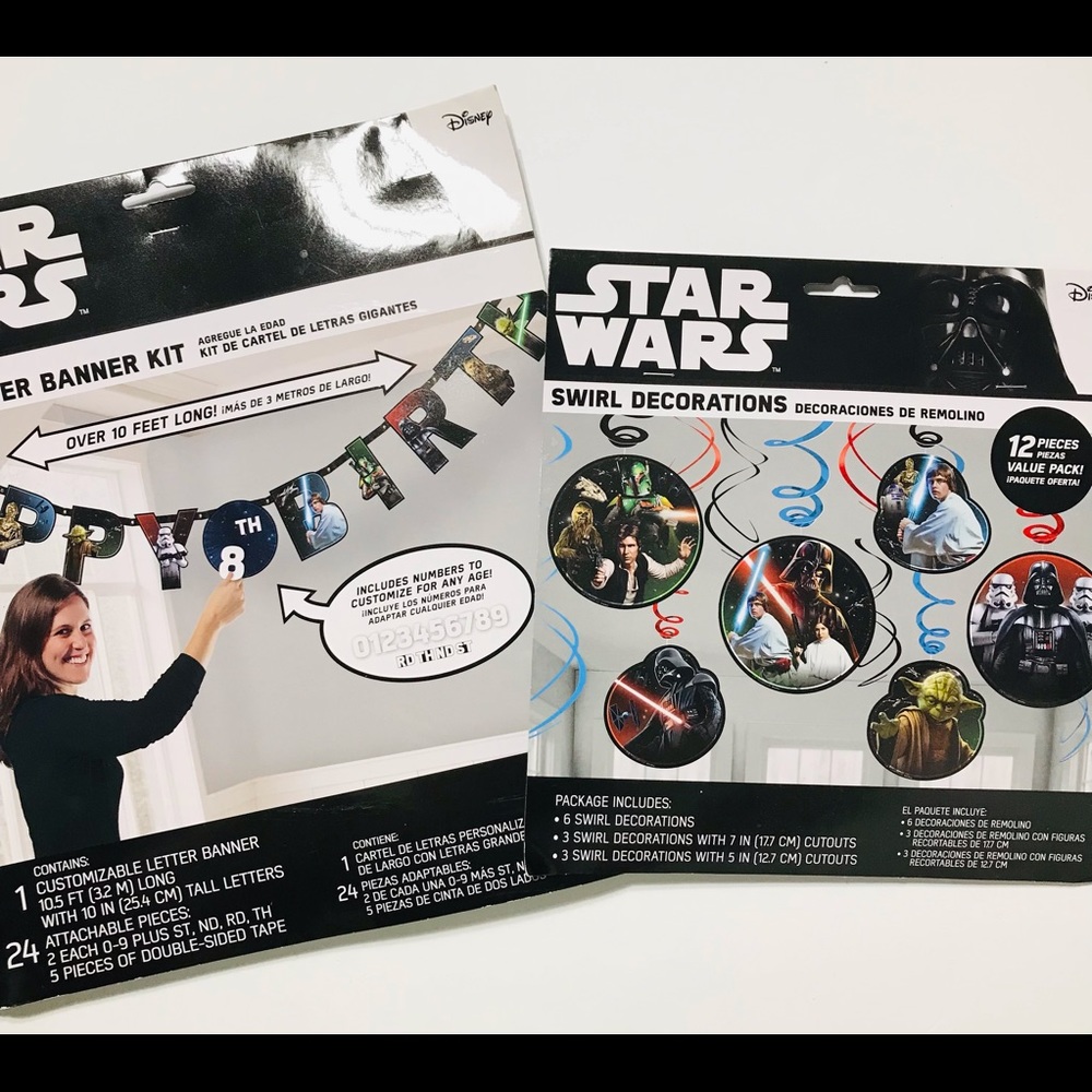 Star Wars Party Decorations Swirl & Banner
